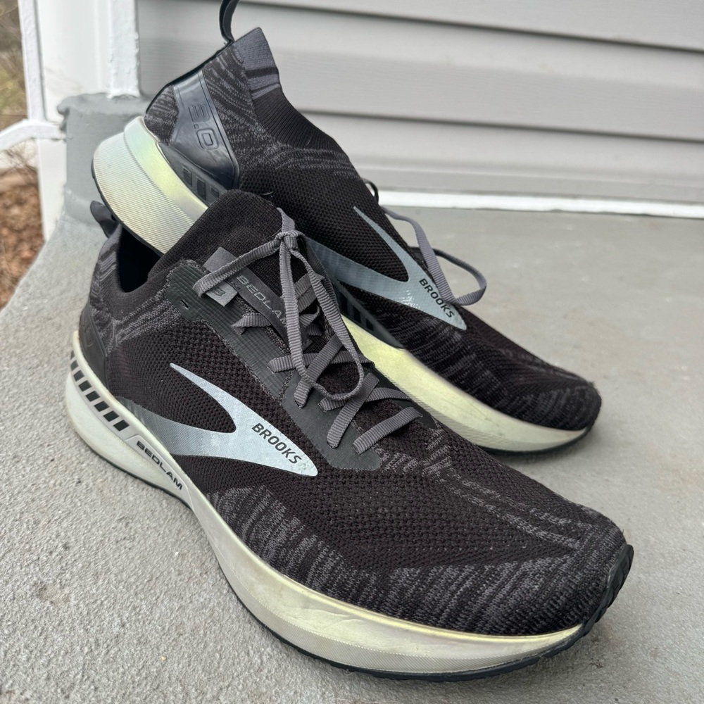 Brooks Men's Bedlam 3 Running Shoes Size 13 Black Pearl White Mens Sneakers